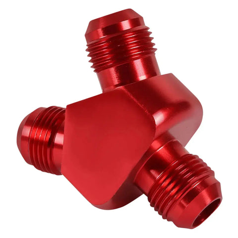 8-An Male Flare Y-Block Adapter Coupler-2X 6-An Red Anodize Reducer Fitting DNA MOTORING