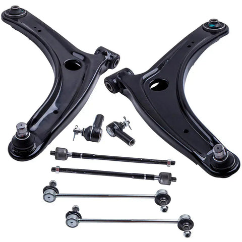 8 Pcs Suspension Kit Front Control Arm Ball Joint Tie Rod Sway Bar Link Steering MAXPEEDINGRODS