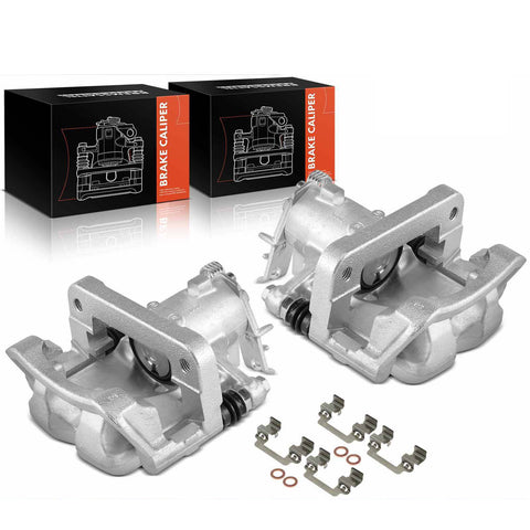 2x Rear L & R Disc Brake Caliper w/ Bracket for Chevrolet Malibu 14-15 L4 2.0L