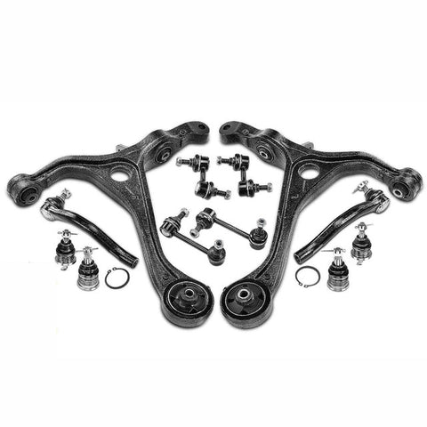 12pcs Front Control Arm Ball Joint Sway Bar Tie Rod for Honda Accord 2003-2007