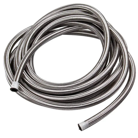 -8AN AN8 Stainless Steel Braided hoses Fuel Oil Line Hose Racing 20FT MAXPEEDINGRODS