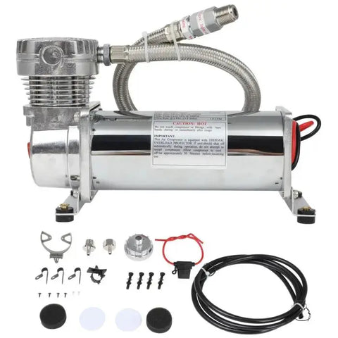 200PSI 12V Air Compressor Kit For Train Horns Air Horn Suspension Kit 3/8" NPT ECCPP