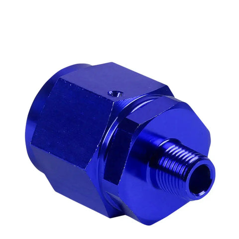10-An Female Flare To 1/8" Npt Male Blue Aluminum Expander B-Nut Swivel Fitting DNA MOTORING