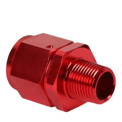 10-An Female Flare To 3/8" Npt Male Red Aluminum Expander B-Nut Swivel Fitting DNA MOTORING