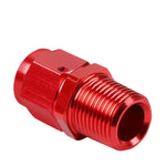 6-An Female Flare To 3/8" Npt Male Red Aluminum Expander B-Nut Swivel Fitting DNA MOTORING