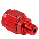 6-An Female Flare To 1/8" Npt Male Red Aluminum Expander B-Nut Swivel Fitting DNA MOTORING