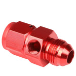 8An An8 An-8 Male-Female 1/8" Npt Port Red Aluminum Anodize Fitting Adapter DNA MOTORING
