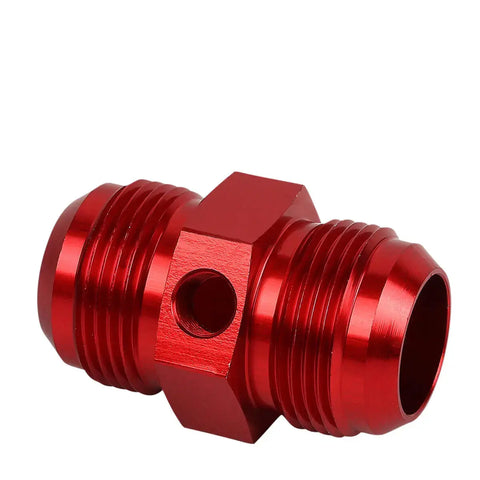 16An An16 An-16 Male Union 1/8" Npt Port Red Aluminum Anodize Fitting Adapter DNA MOTORING