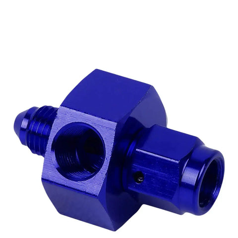 3An An3 An-3 Male-Female 1/8"Npt Port Blue Aluminum Anodize Hose Fitting Adapter DNA MOTORING