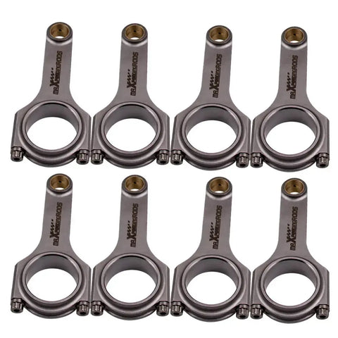 8x 4340 Forged Connecting Rods+ARP 8740 Bolts compatible for Chevrolet Small Block 155.58mm MAXPEEDINGRODS