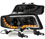 Smoked Projector Headlight+Corner+Drl+6000K White Led System Fit B6 02-05 S4/A4 DNA MOTORING