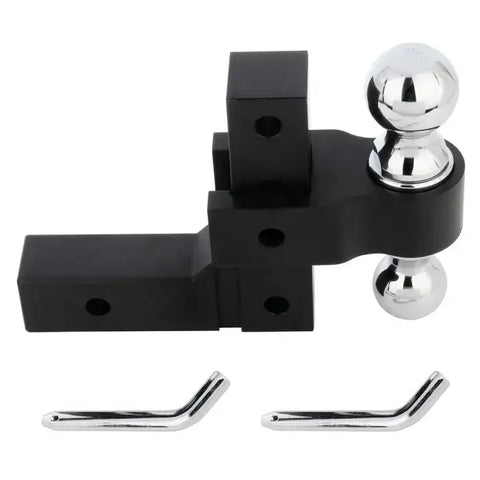 Adjustable Double Ball Tow Trailer Hitch Receiver Black Brand New 1Pcs Receiver ECCPP