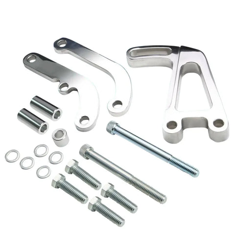 Aluminum Power Steering Support Bracket  Chevy Sbc 265 Cannister Style Pump DNA MOTORING