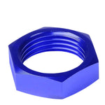 An10 An-10 Bulkhead Blue Aluminum Anodized Nut Seal Locking Fitting Adapter DNA MOTORING