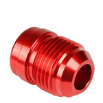 An10 An-10 Male Thread Straight Weld On Flare Red Aluminum Anodized Fitting DNA MOTORING