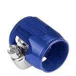 An10 An-10 Push On Hose End Cover Clamp Finisher Blue Aluminum Anodized Fitting DNA MOTORING