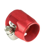 An10 An-10 Push On Hose End Cover Clamp Finisher Red Aluminum Anodized Fitting DNA MOTORING