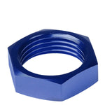 An12 An-12 Bulkhead Blue Aluminum Anodized Nut Seal Locking Fitting Adapter DNA MOTORING