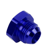 An12 An-12 Flare Bolt Blue Aluminum Anodized Nut Plug Cap Lock Fitting Adapter DNA MOTORING
