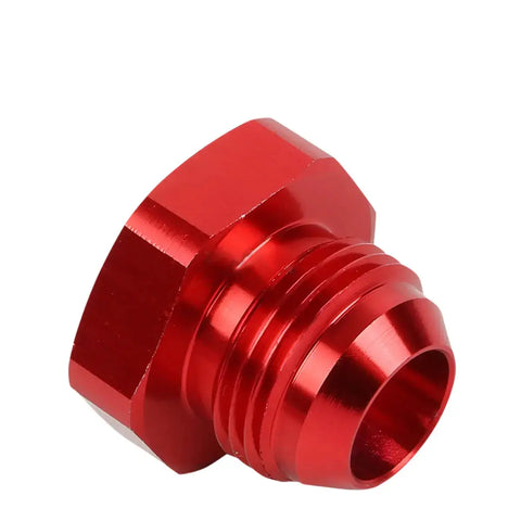 An12 An-12 Flare Bolt Red Aluminum Anodized Nut Plug Cap Lock Fitting Adapter DNA MOTORING