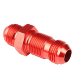 An12 An-12 Male Thread Straight Bulkhead Flare Red Aluminum Anodized Fitting DNA MOTORING