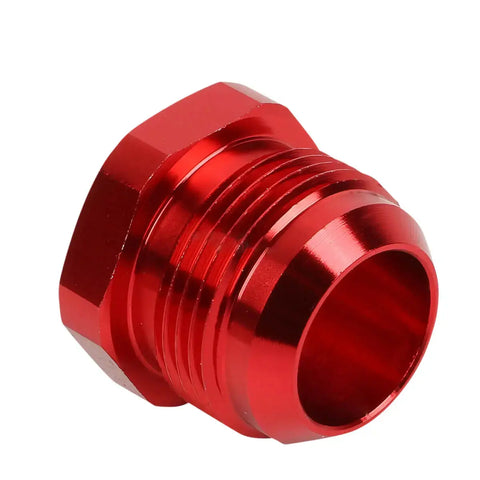 An16 An-16 Flare Bolt Red Aluminum Anodized Nut Plug Cap Lock Fitting Adapter DNA MOTORING