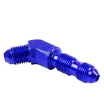 An4 An-4 Male Thread 45 Degree Bulkhead Flare Blue Aluminum Anodized Fitting DNA MOTORING