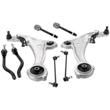 8Pcs Front Lower Control Arms w/Ball Joint Tie Rod compatible for Nissan Altima 2007-2013 MAXPEEDINGRODS