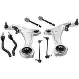 8Pcs Front Lower Control Arms w/Ball Joint Tie Rod compatible for Nissan Altima 2007-2013 MAXPEEDINGRODS