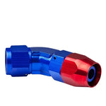 12An An12 An-12 45 Degree Red/Blue Aluminum Swivel Seal Hose End Line Fitting T2 DNA MOTORING