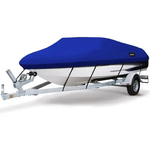 Boat-Cover-Pontoon-17-19Ft-Fabric-Blue-600D-Fits-Trailable-Fish-Ski-170510 ECCPP