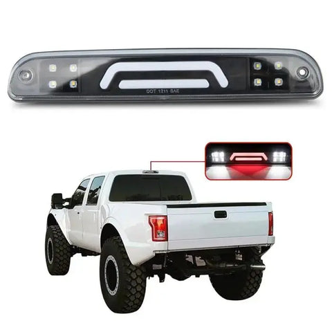 Black 3D Led Bar 3Rd Third Stop/Brake Light Cargo Lamp For 99-16 Ford Super Duty ECCPP