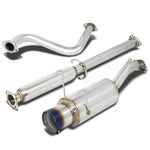Catback Exhaust System w/4.5 in. OD Muffler Burnt Tip <br>93-97 Honda Civic Del Sol