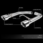 Axle-Back Exhaust w/4 in. OD Stainless Steel Muffler Tips <br>15-17 Ford Mustang 5.0L
