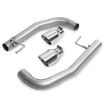 Axle-Back Exhaust w/4 in. OD Stainless Steel Muffler Tips <br>15-17 Ford Mustang 5.0L