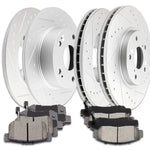 Ceramic Brake Pads And Rotors Front Rear For Acura TSX 2003-2007 Honda Accord ECCPP