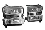 2019-2021 Silverado 1500 Wt Custom Trail Boss Headlight Lamps Chrome/ Clear DNA MOTORING