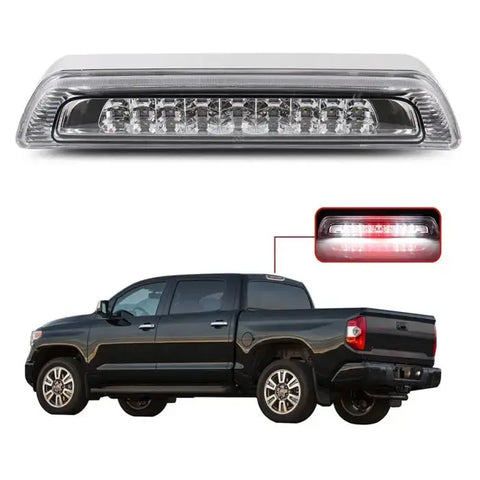 Clear Lens LED Third Brake Ligh Tail Lamp For 07-18 Toyota Tundra Chrome Housing ECCPP