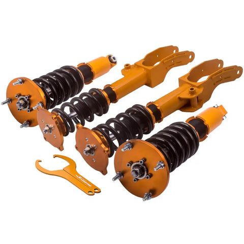 Coilovers Kit compatible for Porsche Cayenne Turbo Sport 2008-2010 4.8L Coil Spring and Struts MAXPEEDINGRODS