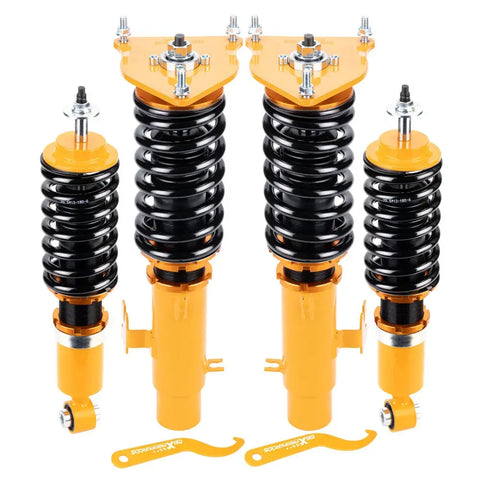 Compatible for Mini Cooper 2002-2006 Adj. Height Shock Absorbers Coilovers Damper Kit MAXPEEDINGRODS