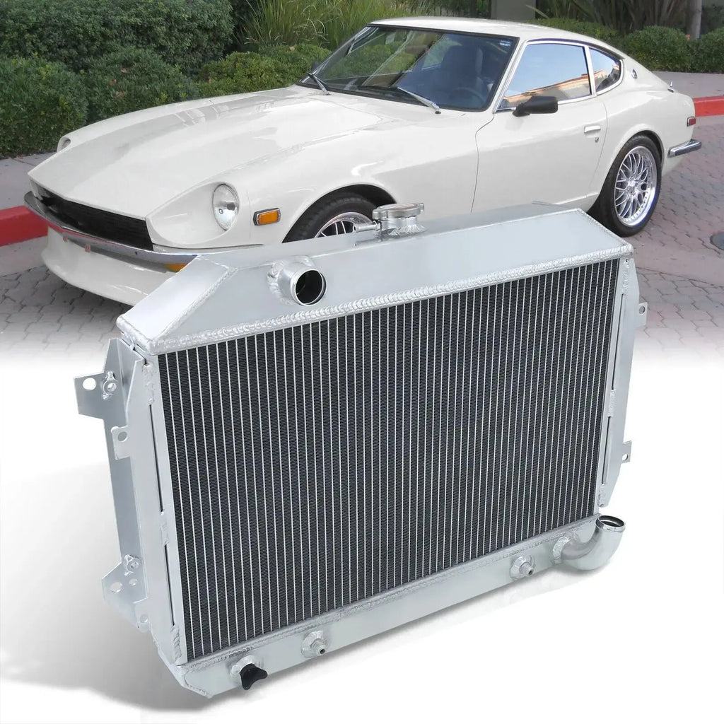 Dual 2-Row Aluminum Jdm Cooling Radiator For 1970-1975 Datsun 240Z 260 ...