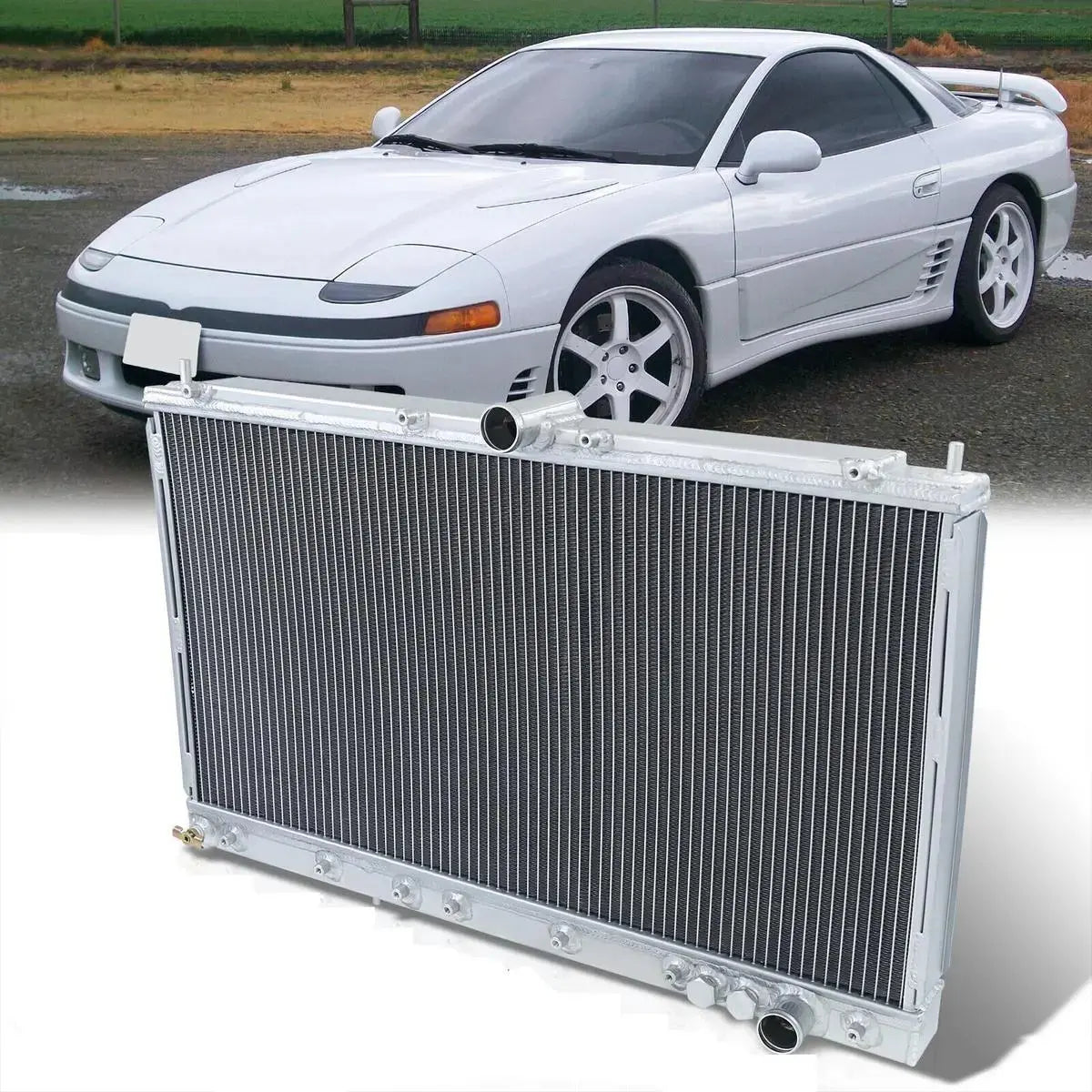 Dual Core Aluminum Radiator For 1991-1999 Dodge Stealth Mitsubishi 300 ...