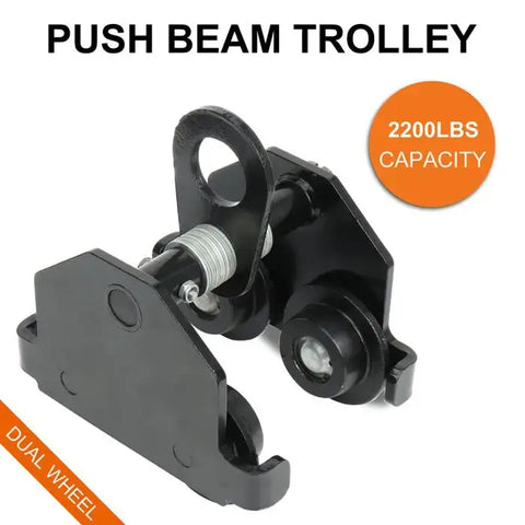 ECCPP 1 Ton Push Beam Track Roller Trolley I-beam Track Capacity 2200lbs ECCPP