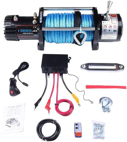 ECCPP 12V 13000LBS Electric Winch Synthetic Rope Truck OFFROAD Trailer 4WD ECCPP