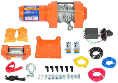 ECCPP 12V 3500LBS Electric Winch Steel Cable Truck Trailer Towing Off Road 4WD 119858 ECCPP