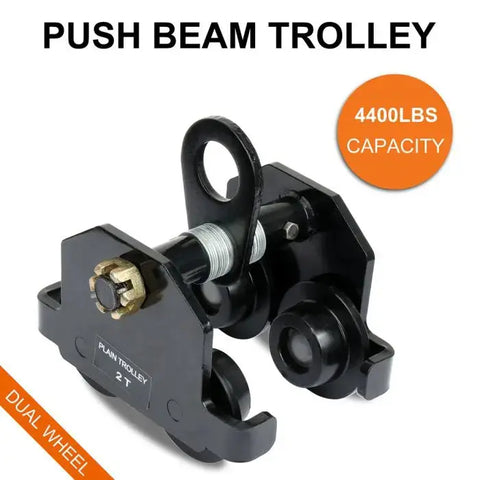 ECCPP 2 Ton Push Beam Track Roller Trolley I-beam Track Capacity 4400lbs ECCPP
