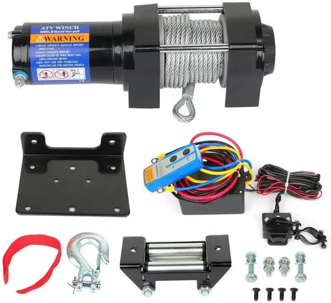 Electric Winch Towing Trailer 4000LBS 15m Steel Cable For 07-20 Jeep Wrangler ECCPP