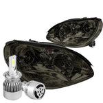 Smoked Halo Headlight+Signal Light+White Led H7 Hid W/Fan Fit 00-06 W220 S-Class DNA MOTORING