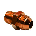 8An An8 8-An 3/8-18 Unf Oil/Fuel Line Hose End Male/Female Fitting Adaptor Gold DNA MOTORING