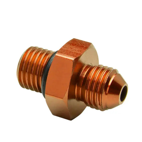 4An An4 4-An 7/16-20 Unf Oil/Fuel Line Hose End Male/Female Fitting Adaptor Gold DNA MOTORING